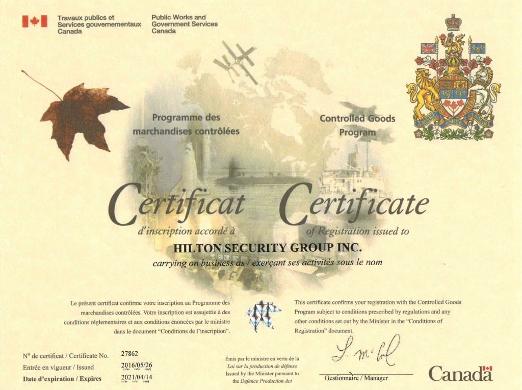 Hilton Controlled Goods Program